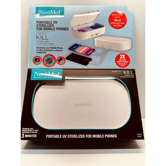 NuvoMed Portable UV Sterilizer for Mobile Phones 2X Dual Port Charger - Picture 6 of 7